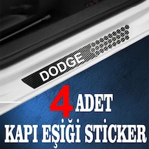 Dodge Uyumlu Özel Oto Kapı Eşikleri Sticker Karbon 4 Adet