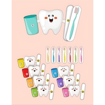 Çocuklara Renkleri Öğreten Diş Fırçalama Alışkanlığı Kazandıracak Eğitici Diş Kartları