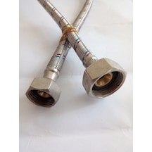 Su Bağlantı Flexi Hortumu Rakorlu 1/2 - 3/4 Dişi Dişi 50 Cm