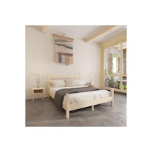 Natura Model Doğal Çam Ahşap Karyola-25 100 x 200