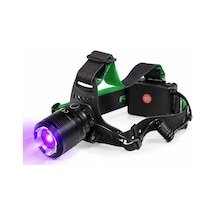 Ryuji High Power Uv Ve Beyaz Renk 150 Lümen Pilli Kafa Lambası Siyah