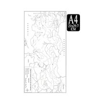 Türkiye Akarsular Ve Göller Haritası A4 10 Adet 21x29.7cm Türkiye Akarsu Ve Göl Dilsiz Harita Fotokopi Proje Ödev Okul 21 x 29.7 CM