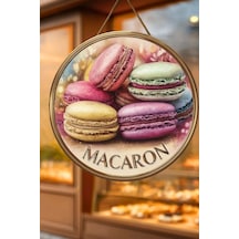 Makaron Temalı İpli Ahşap Kapı Duvar Süsü, Pastane, Tatlı Dükkanı, Cafe Tablo Dekoru