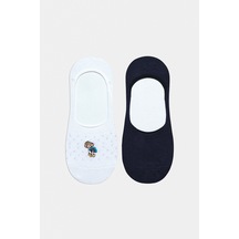 Penti Mushroom Beyaz - Lacivert 2li Babet Çorabı