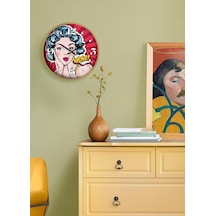 The Mia Popart Duvar Saati 30 Cm Çok Renkli