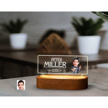 Bk Gift Kişiye Özel İsimli Erkek Patron Karikatürlü Led Işıklı Akrilik Masa İsimliği-10, Ofis Dekoru, Mesleki Hediye, Ofis Hediyeleri Kobitmeyen138018