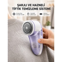 Şarjlı Tiftik Temizleyici Çıkarılabilir Hazneli, Anti-statik Fırçalı, Usb Şarjlı Çokrenkli