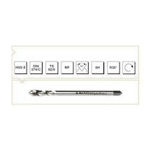 Makina Takım M18x2 Hss-e Dın 374/c Metrik İnce Vidalı Helis Kanallı Makina Kılavuzu-mte B00105790612