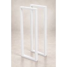 Metal Bar Masası Dresuar Konsol Çok Amaçlı Masa Ayağı 2 Adet Ayak 87 Cm Mobilya Ayağı Beyaz