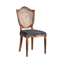 Kupa Torna Oymalı Ahşap Sandalye Ceviz