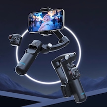 Çeşithane M02 Profesyonel Aı Akıllı Takip Gimbal Stabilizatör - 3 Eksenli Sarsıntı Önleyici, Ayrılab Çok Renkli