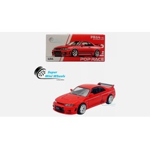 Pop Race 1:64 Nissan Gtr R33 Nismo 400r Red Pr64-91