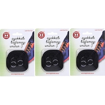 Magic Locks Akıllı Bağcık Yuvarlak 3'lü Set Siyah