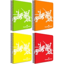 Canlı Renkler1 A4 21x29.7cm Pp Plastik Kapak 80 Yaprak Çizgisiz Defter 4'lü 4adet