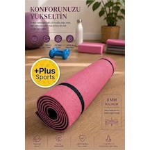 10 Mm Çift Taraflı Pilates Matı Yoga Matı Spor Minderi Yer Matı 170 Cm X 55 Cm Pembe Pembe