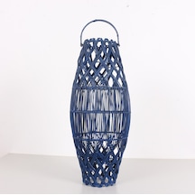 Seher Mavi Rattan Mumluk 25x60x70 Cm Mavi