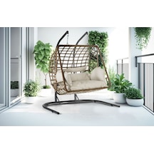 Tu Tienda Tu Tienda İki Kişilik Rattan Örgü Salıncak,kahverengi Kahverengi