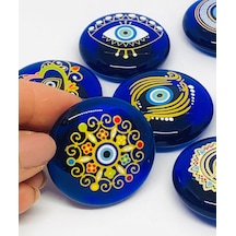 Desenli Nazar Boncuklu Magnet, Dekoratif Obje, Buzdolabı Süsü