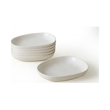 Mat Beyaz Yemek Tabağı 23 Cm 6 Adet Açık