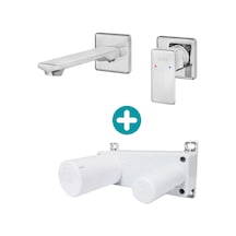 Eca Royal Ankastre Sıva Üstü Ve Sıva Altı Grubu Çift Rozet Lavabo Bataryası - 102167621-KK