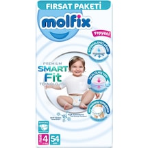 Molfix Premium Smart Fit Bebek Bezi 4 Beden 7-14 Kg Maxi 54 Adet 4 Numara