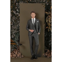 Efor Tk 876 Slim Fit Füme Klasik Takım Elbise Füme