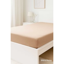 Tek Kişilik Düz Penye %100 Pamuklu Lastikli Çarşaf 100x200 Cm Newsheet Kahverengi - Seçenek: 300 Çok Renkli