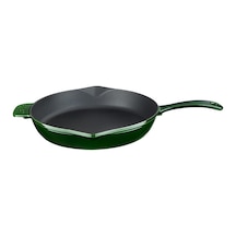 Lava Metal Premium Serisi - Döküm Kızartma Tavası, Yuvarlak, 28 Cm, Majolik Yeşil Genel