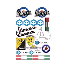 Sticker Seti Pıaggıo Vespa Tasarımlı Grenaj Kaplama 01 Nötr