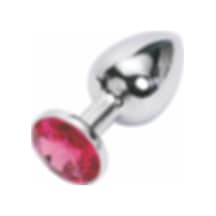 Truva Shop Pretty Love Metal Gümüş 8 CM Taşlı Anal Plug Tıkaç