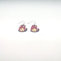 Tedz Collection Hınzır Kedi Pin Küpe Çok Renkli