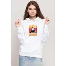Pulp Fiction The Wolf's Cleaning Services Beyaz Kadın 3ip Kapşonlu Sweatshirt Beyaz