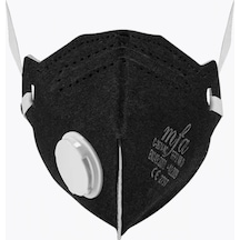 Mfa C-267v-ac Aktif Karbonlu Ffp2 Ventilli Siyah Katlanabilir Maske Organik Buhar Ve Solvent