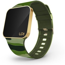 Upwatch Upgrade Matte Gold & green Camouflage + Unisex Kol Saati