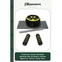 Premium Vücut Hareket Gelişim Ew-20 Black-yellow Egzersiz Tekeri Siyah-sarı