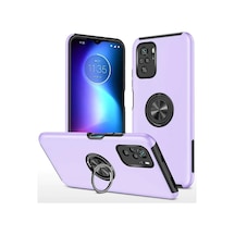 Xiaomi Poco F3 Uyumlu Kılıf Elit Yüzüklü Kapak - Mor