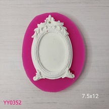 Yy0352 Kenarları Desenli Elips Çerçeve Silikon Kalıp