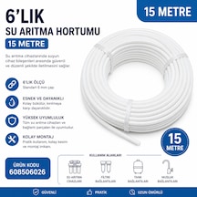 6 Lık Su Arıtma Hortumu 15 Metre 608506026
