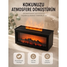 Aroma Difüzörü Simüle Alev Efektli Sessiz Hava Nemlendirici 250 Ml Çok Renkli