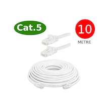 Tek-iş Cat5 Network Uyumlu Ethernet Internet Kablosu Rj45 - Rj45 10 Metre Patch Kablo