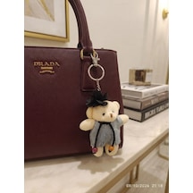Peluş Ayıcıklı Çanta Aksesuarı Ve Anahtarlık Charm Gümüş 98835891