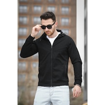 Oksit Chev Micro İnterlok Dik Yaka Fermuarlı Hırka Sweatshirt