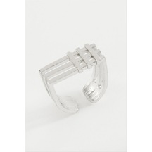 Kare - 291 - Metal Yüzük - - Kmrsfres - Gümüş Rengi