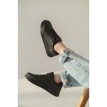 Daxtors D0158 Günlük Ortopedik Kadın Sneaker Spor Ayakkabı Siyah