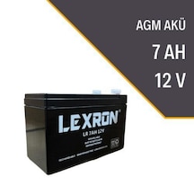 Lexron 12 V Volt / 7ah - 7 Amper Kuru Tip Agm Akü