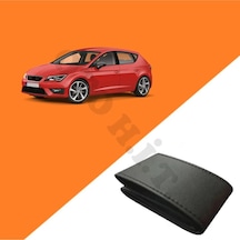 Seat Leon Mk3 Uyumlu Deri Direksiyon Kılıfı Kaliteli Dikmeli Siyah