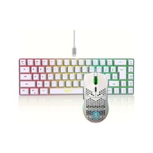 Xuweiwei V200+j900w Hxsj Rgb Klavye Ve Oyun Faresi 68 Tuş Mini Rgb Aydınlatmalı Kablolu Ps4 Xbox Pc Laptop Mac İçin Uygun Oyun Klavye Seti Diğer