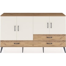 Arges Konsol 5 Raflı 3 Çekmeceli 4 Kapaklı 176x30x99 Çam-aytaşı/ç Çam-aytaşı/çam