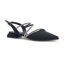 Ventes Taş Dekolteli Kadın Babet Siyah