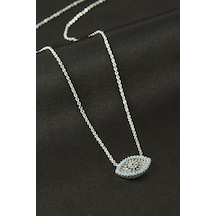 Flzdgnkr Göz Zirkon Taşlı Kolye - Gümüş Rengi 58380397